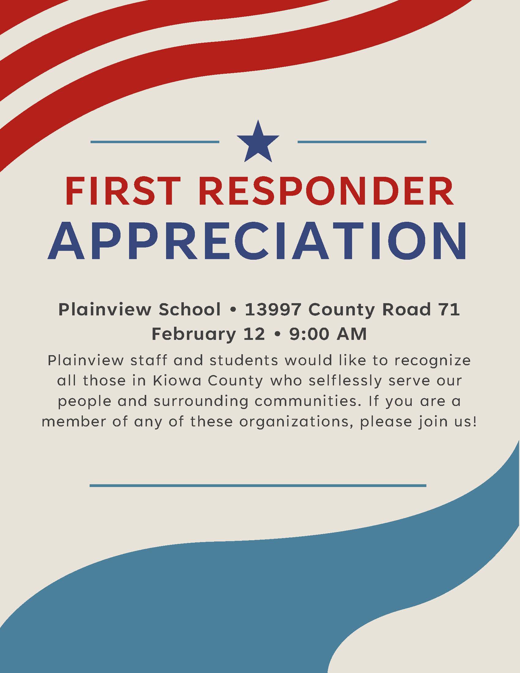 First Responder Appreciation